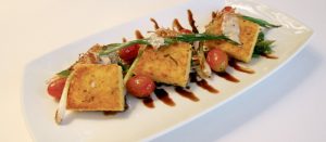 Citrus crusted white snapper with lemongrass cream and shiitake polenta by Chef George Newling-Ward at Sala Bua Restaurant, Patong.