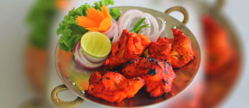 Chicken Tikka by Chef Vinod Singh Panwar at Baluchi Restaurant, Patong — chargrilled chicken marinated in yoghurt and Indian spices