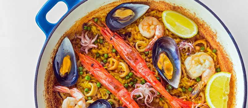 Barceloneta Seafood Rice by Chef Laia Pons at Kata Rocks Oceanfront Restaurant, Kata Beach, Phuket.