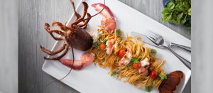 Spaghetti with Lobster in brandy-tomato sauce by Chef Jacopo Di Michele at Portofino, Le Méridien Phuket Beach Resort, Karon.