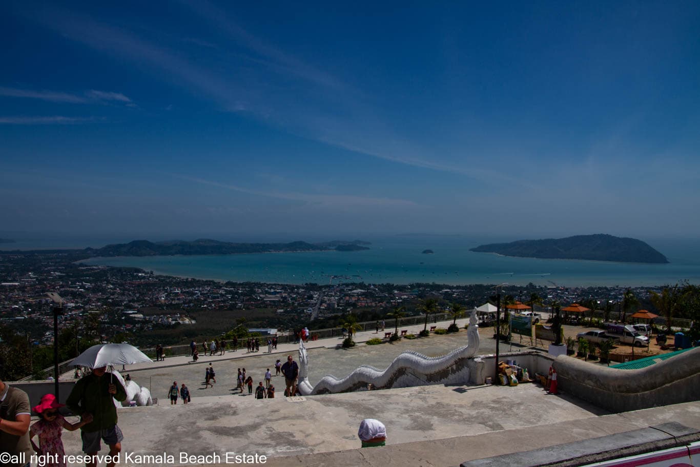 View over Chalong Bay from the main steps at Big Buddha Phuket