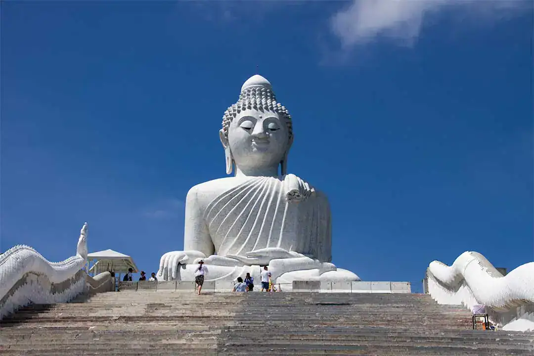 Big Buddha Phuket above the main staircase on Nakkerd Hill
