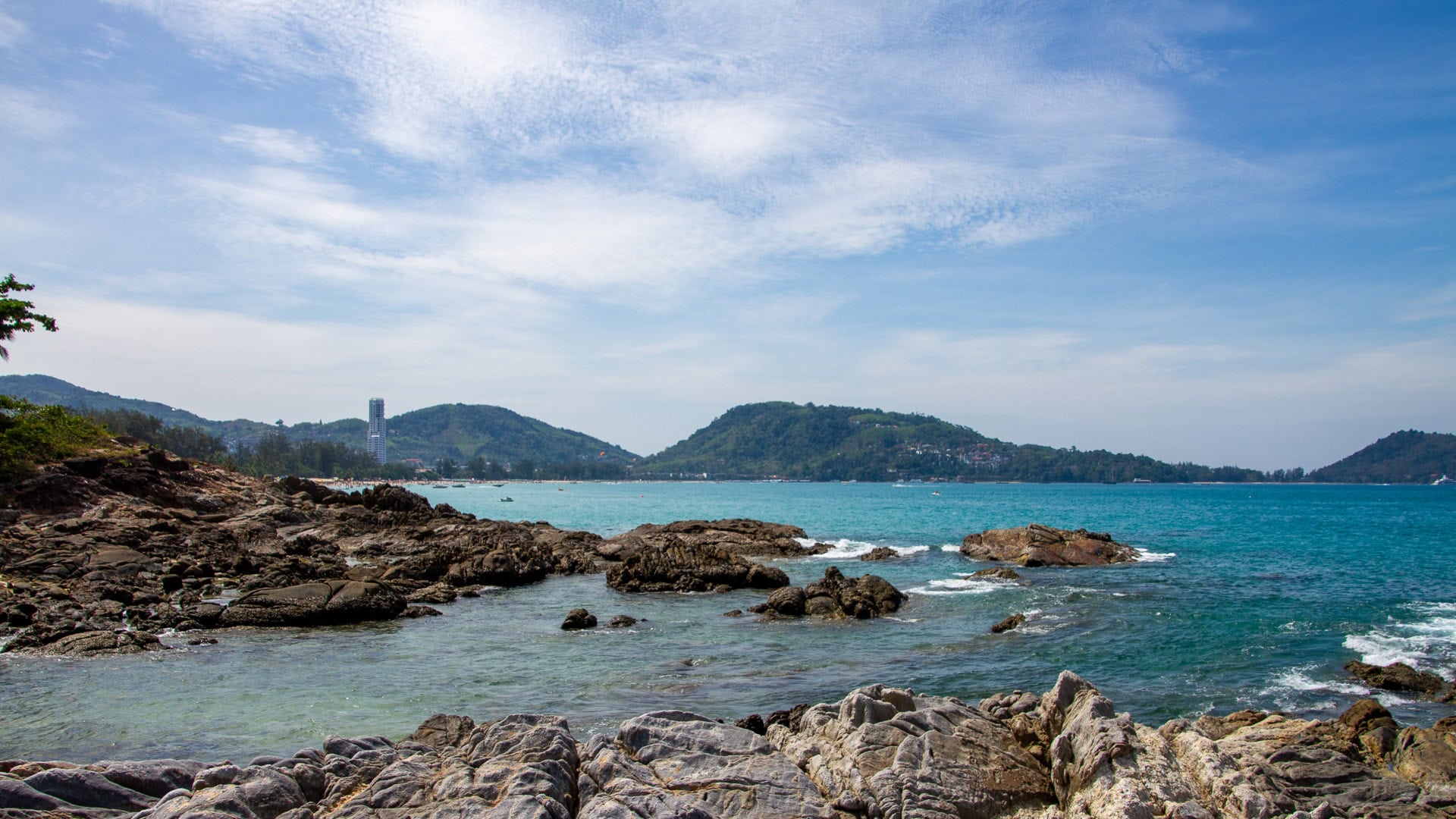 Kalim Beach Phuket small sandy area between rock formations